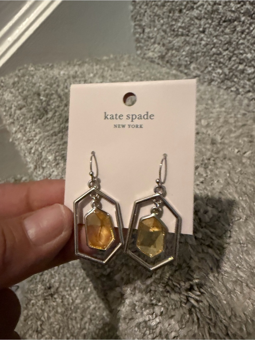 Kate Spade New York geometric drop earrings